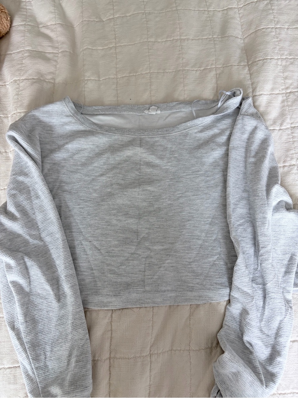 Garage Light Gray Thermal Crop Top
